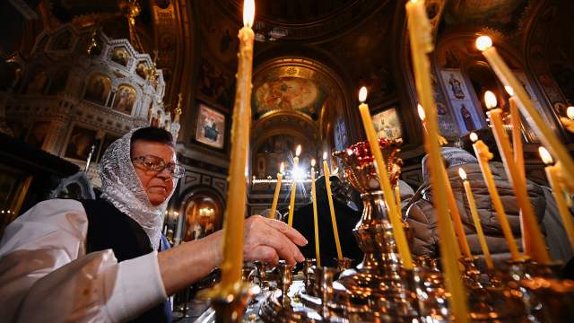Рождественское богослужение в храме Христа Спасителя в Москве
