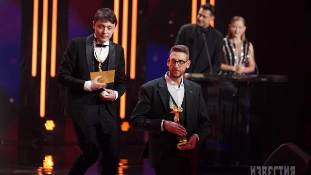 Художники постановщики Сергей Зайков и Алексей Падерин(фильм "Пророк. История Александра Пушкина"), получившие премию в номинации "Лучшая работа художника постановщика"