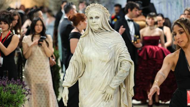 Heidi Klum poses during the Met Gala, an annual fundraising gala held for the benefit of the Metropolitan Museum of Art's Costume Institute with this year's theme 'Costume Art' in New York City, New York, U.S., May 4, 2026