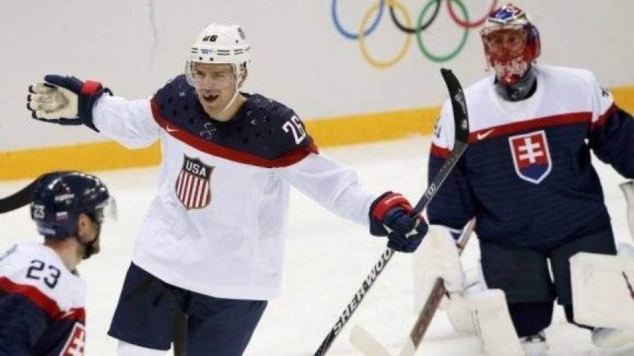Хоккейная сборная США разгромила команду Словакии