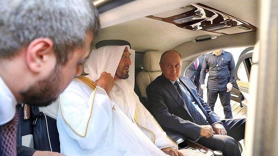 Путин показал наследному принцу Абу-Даби свой лимузин проекта «Кортеж»‍