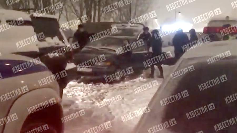 Police searched the car of a suspect in the murder of two women in Moscow