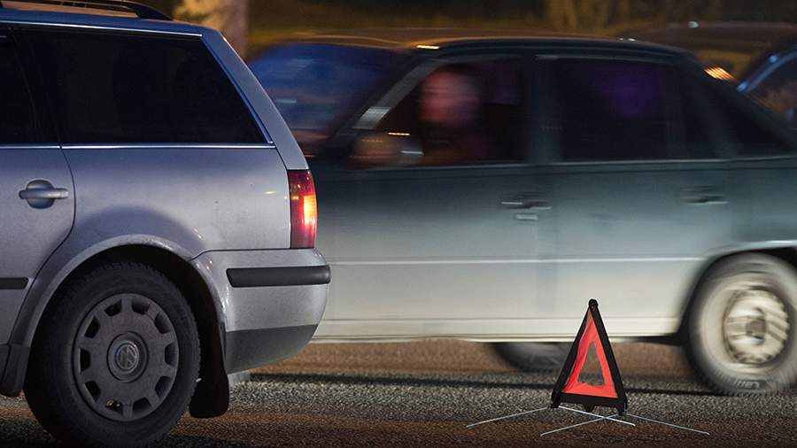 An accident with three cars happened on the Moscow Ring Road in Moscow