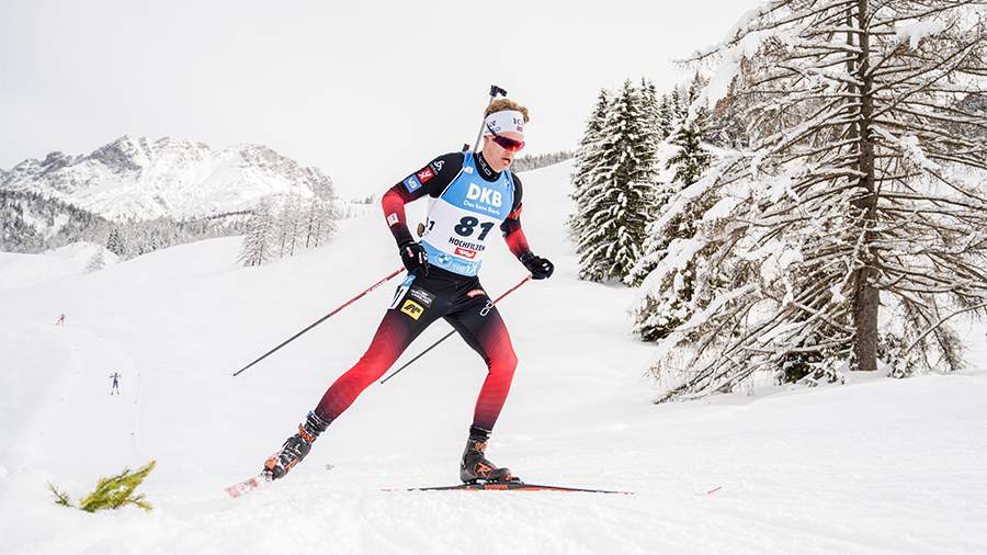 Norwegian biathlete Andersen won the first medal at the World Cup