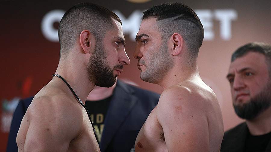 Ghukasyan stared at Viyalba at the weigh-in before the fight