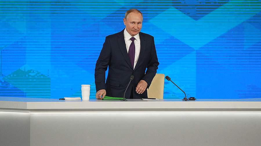 Annual press conference of Vladimir Putin.  Broadcast