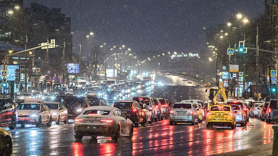 Traffic jams in Moscow reached nine points