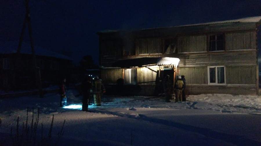 Four people were injured in a fire in a residential building near Tomsk
