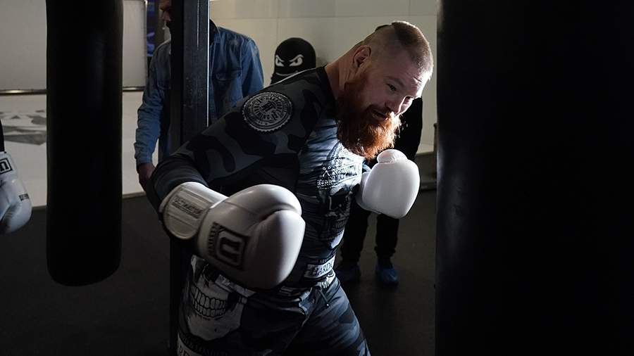 Datsik worked punches before the fight with Dukaev