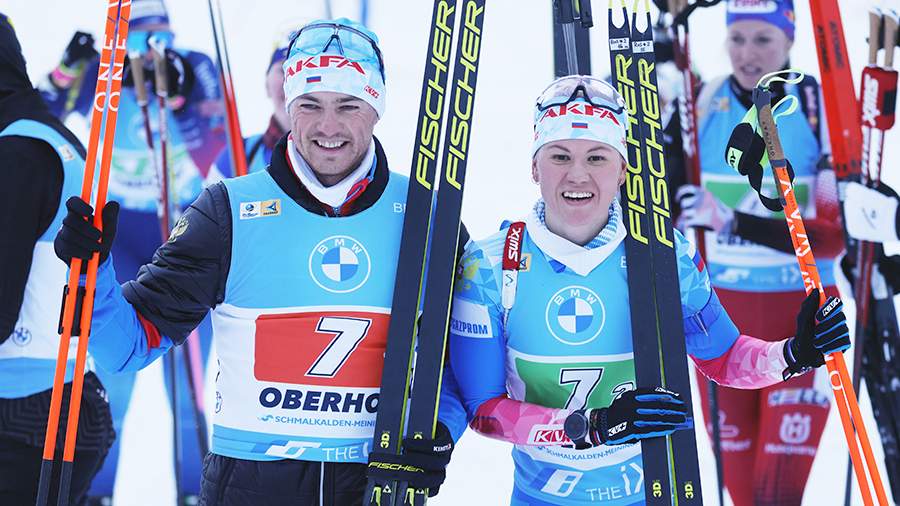The Russians won a single mixed at the World Cup in Oberhof