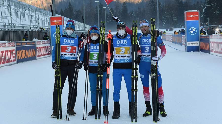 Russian biathletes won the men’s relay at the World Cup