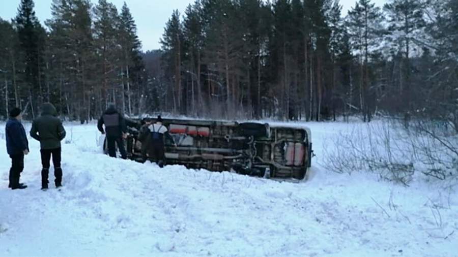 Minibus with tourists overturned in Bashkiria Minibus with tourists overturned in Bashkiria