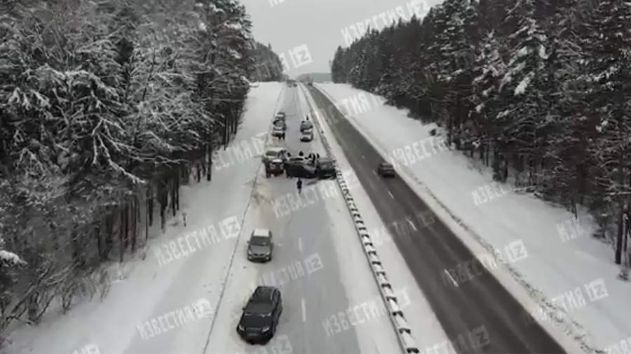 An accident involving 30 cars occurred on the Kiev highway in Moscow