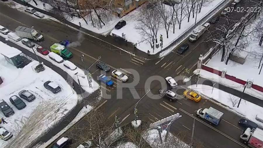 An accident with six cars occurred in the north of Moscow