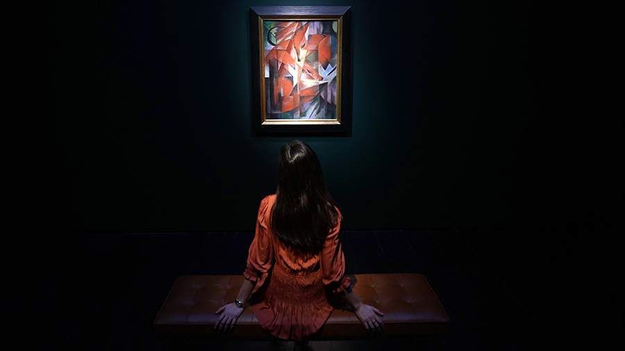Expressionist painting by Franz Marc “Foxes” up for auction