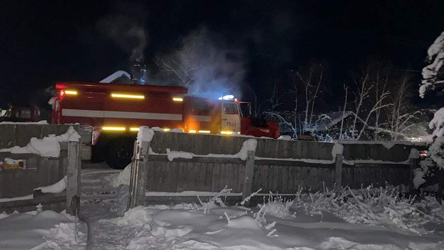 There were photos from the scene of a deadly fire in the Yakut village of Suntar