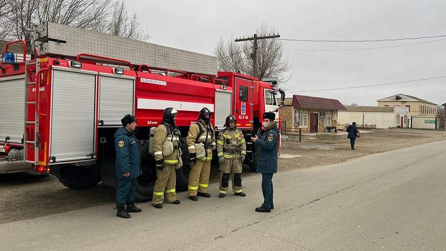 A school caught fire in a village in Dagestan