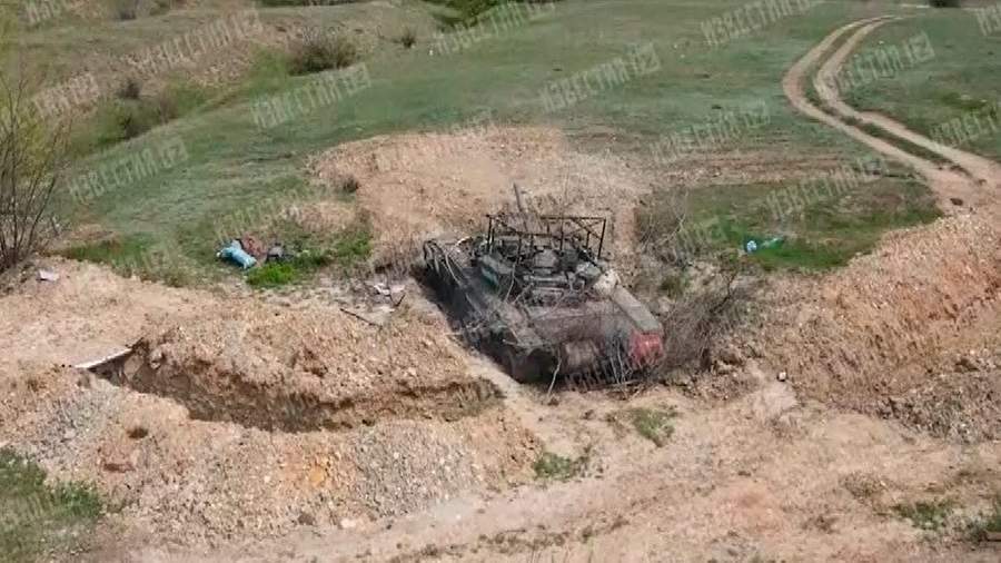 Трофейный танк Вооруженных сил Украины