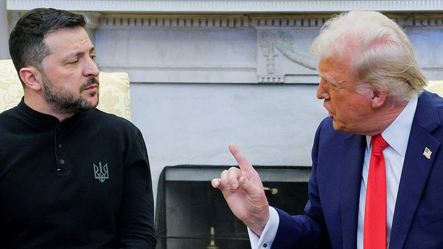 Трамп после публичной перепалки с Зеленским в Белом доме попросил его ...