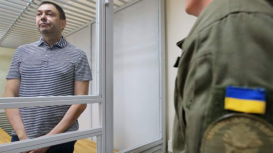 Руководитель портала РИА Новости Украина Кирилл Вышинский в зале апелляционного суда Херсонской области Украины