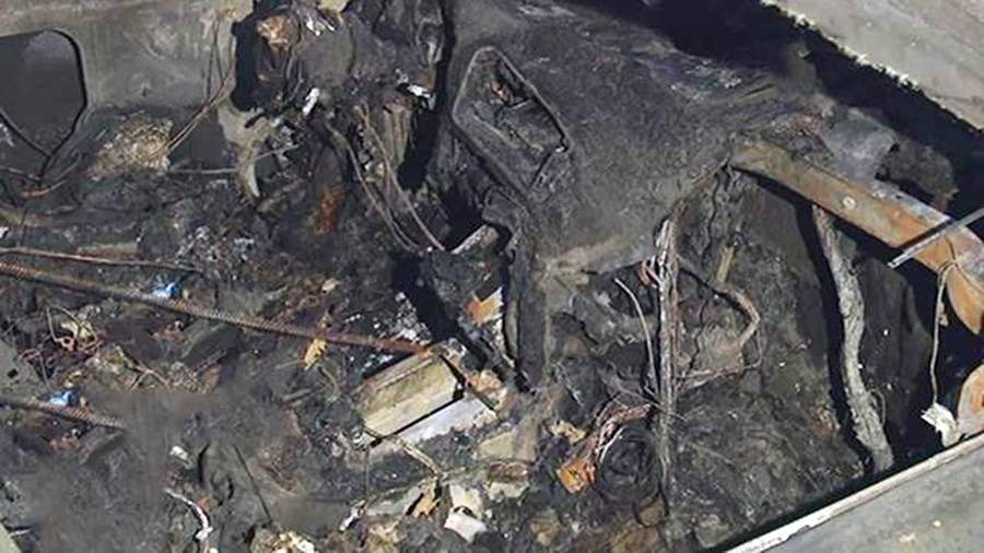 Автомобиль, сгоревший во дворе Александра Гребенкина