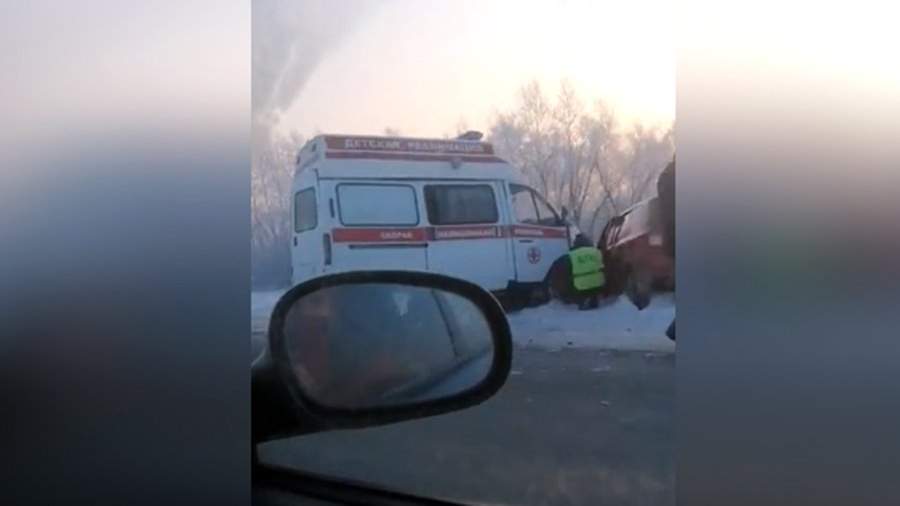 ДТП в Кузбассе с автомобилем скорой помощи, в результате которого пострадали 7 человек