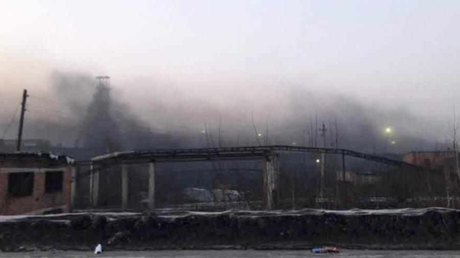 Облака угольной пыли в Киселевске