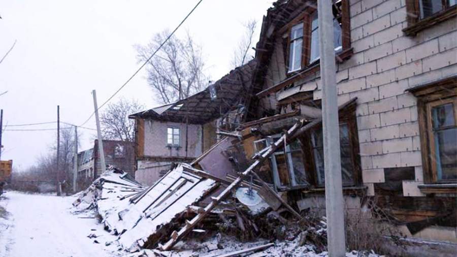 Разрушенные аварийные дома, Киселевск