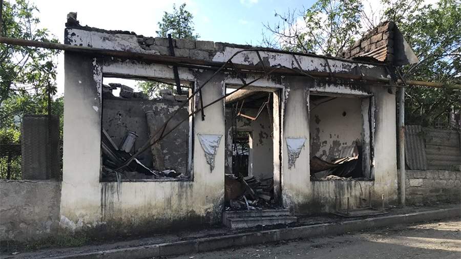 Один из полностью сгоревших домов