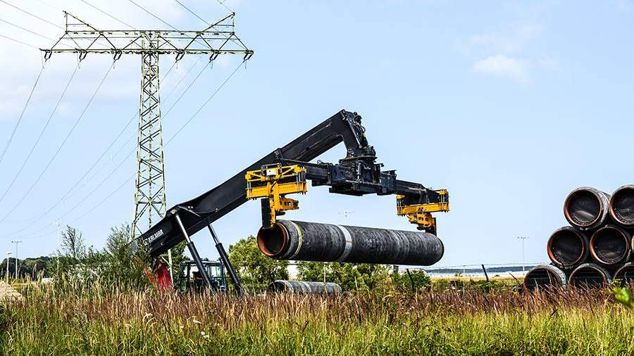 En el territorio del puerto alemán de Mukran, que es el centro logístico de Nord Stream-2