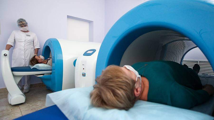 Пациенты проходят магнитотерапию в в рамках программы постковидной реабилитации одном из санаториев России 