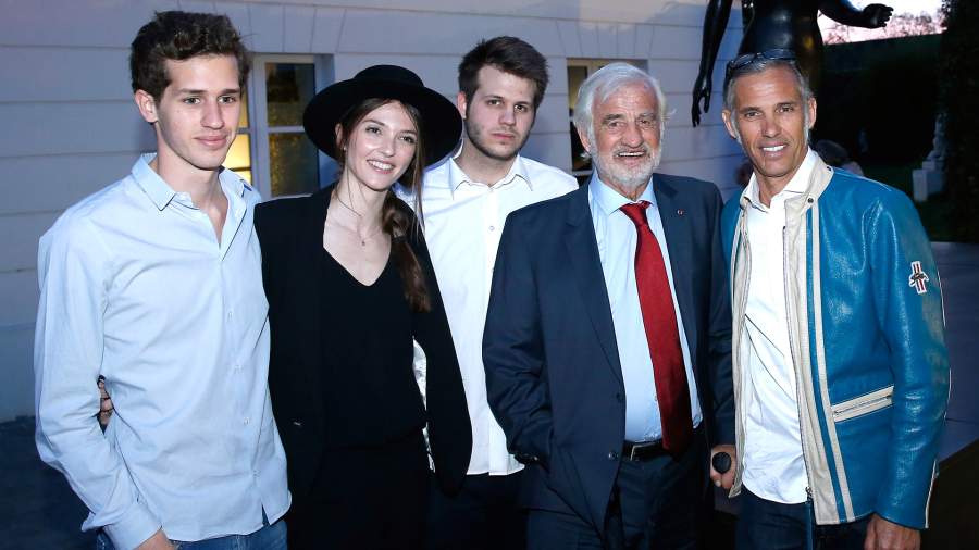 Jean-Paul Belmondo with his relatives