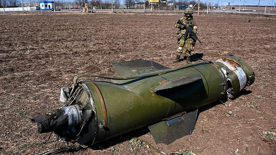 Обломки сбитой украинской ракеты «Точка-У»