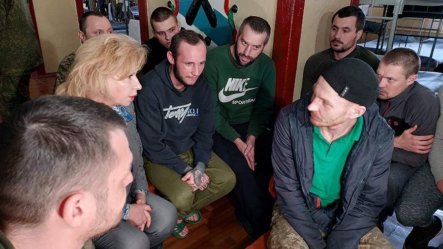 Встреча уполномоченного по правам человека в РФ Москальковой с пленными военнослужащими ВСУ