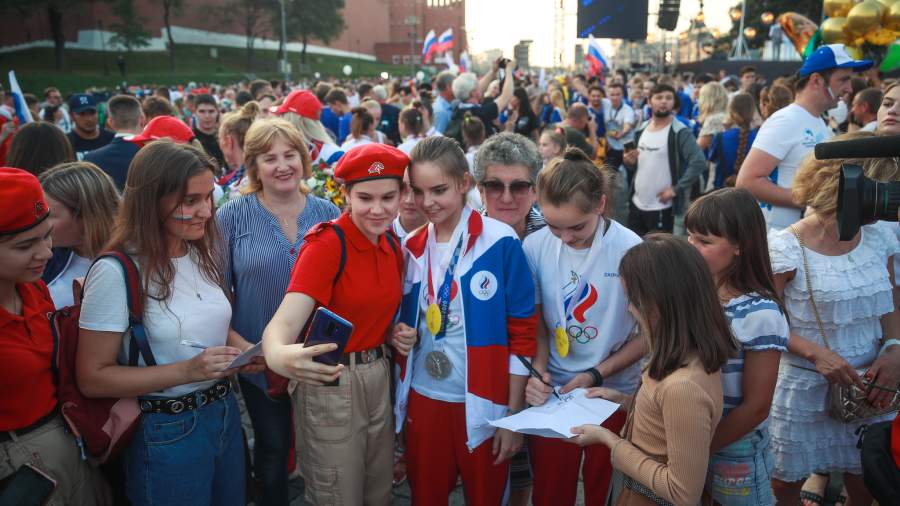 Главные герои: как Москва встретила олимпийцев