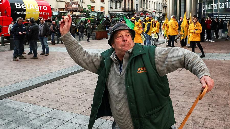 Подмять под колеса: протесты фермеров в Брюсселе