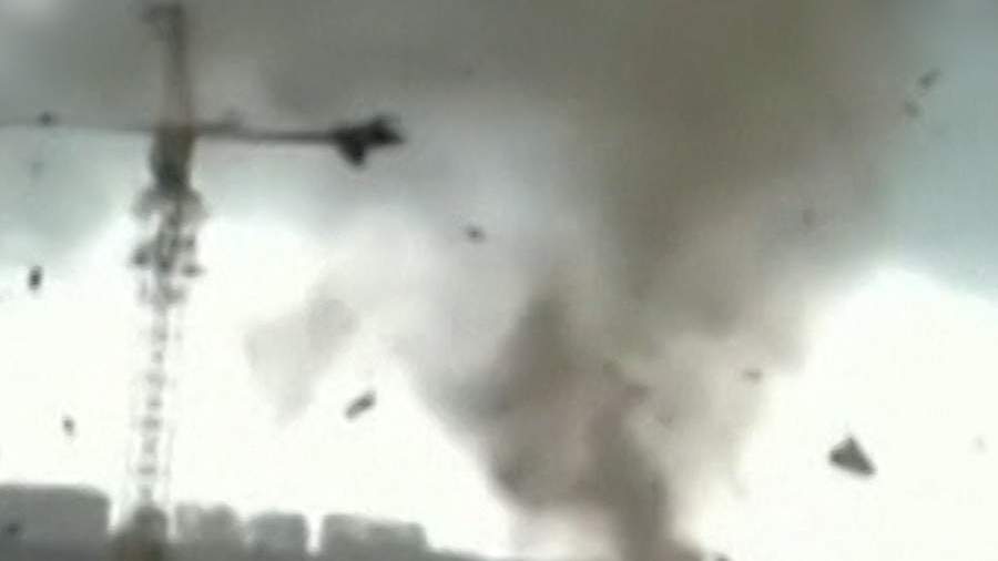 На север Китая обрушился смерч