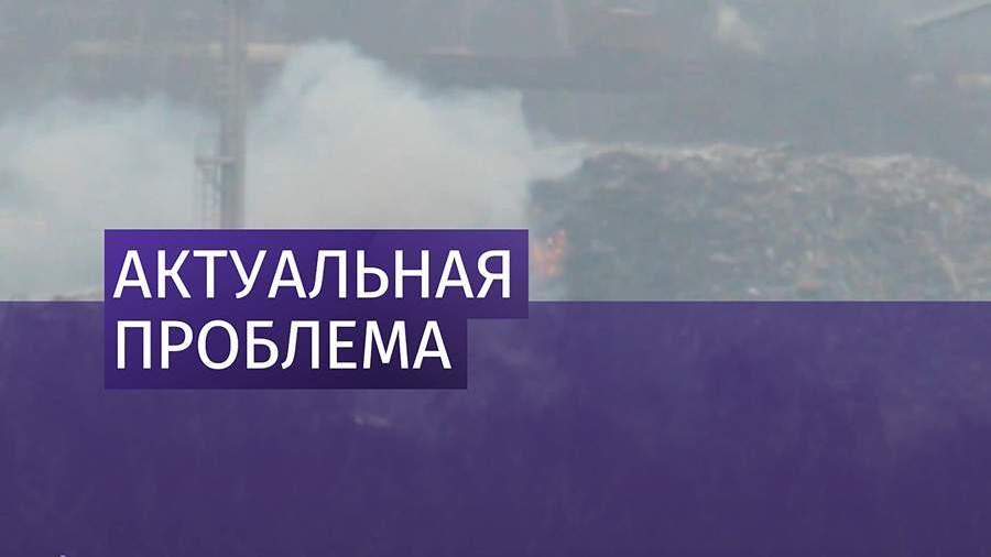 На окраине города Видное в Подмосковье загорелась свалка