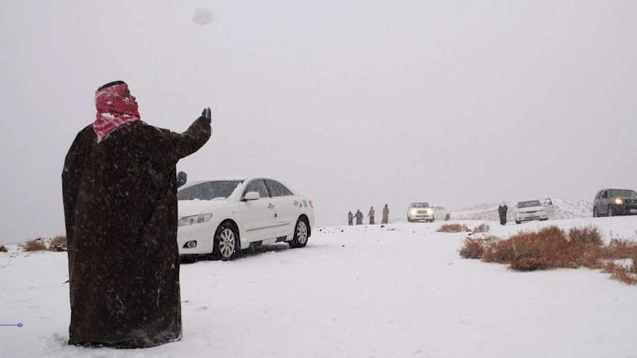 Сирию, Израиль и Иорданию засыпало снегом