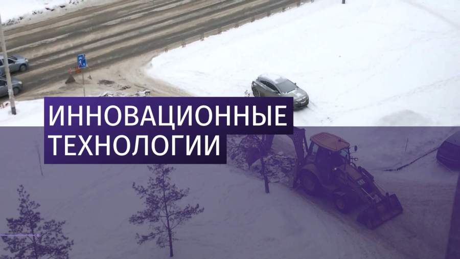 Коммунальщики почистили дорогу ковшом экскаватора в Нижнем Новгороде