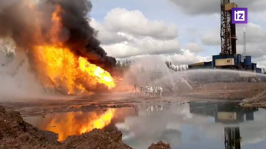 В Иркутской области горит нефтяная скважина