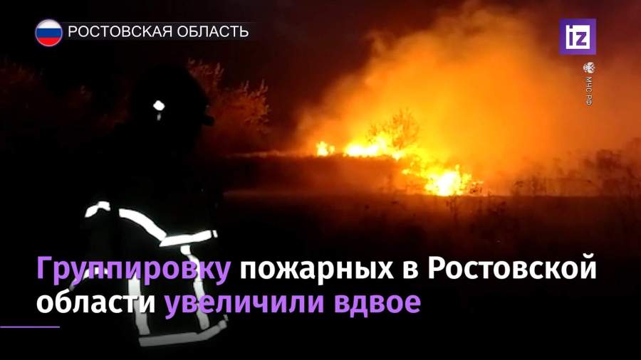 Группировку пожарных в Ростовской области увеличили вдвое