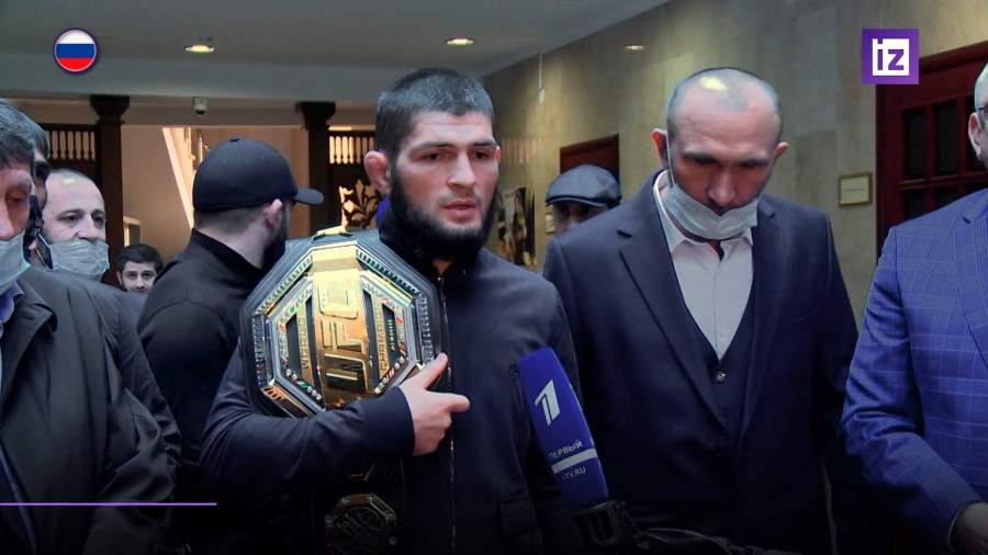 Хабиб Нурмагомедов вернулся в Дагестан после защиты титула