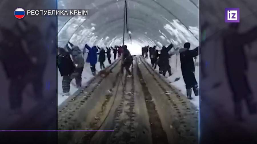 В Крыму работникам сельхозпредприятия пришлось спасать клубнику от снега