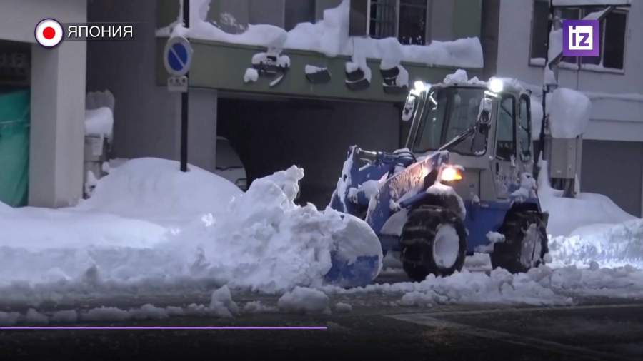 Жители Японии устраняют последствия мощного снегопада