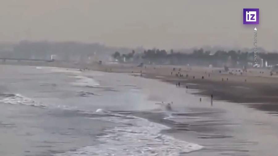 На калифорнийском пляже разбился самолет