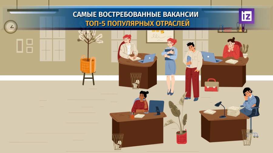 Самые востребованные вакансии в России Графика | Видео | Известия | 13