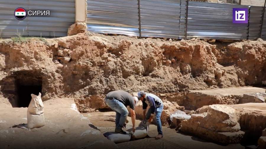 В сирийской провинции Хомс нашли большую древнюю мозаику