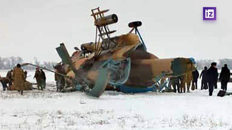 Военный вертолет Ми-8В разбился в Бишкеке