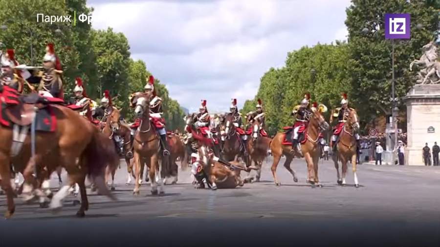 На параде в честь Дня взятия Бастилии в Париже разбежались лошади